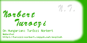 norbert turoczi business card